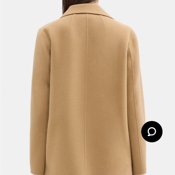 NWT Theory Open-Front Coat in Double-Face Wool-Cashmere - Picture 3 of 7